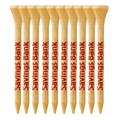 Wood Golf Tees 3 1/4" | Pack of 10 | Perfect for Golf Events