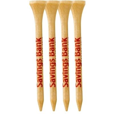 Custom Wood Golf Tees 3 1/4" | Durable & Strong | One-Color Imprint Included
