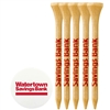 Custom Wood Golf Tees 3 1/4" w/ 1 Ball Marker | Pack of 5