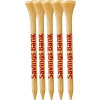 5 Pack Wood Golf Tees | Strong & Durable | One-Color Imprint Included