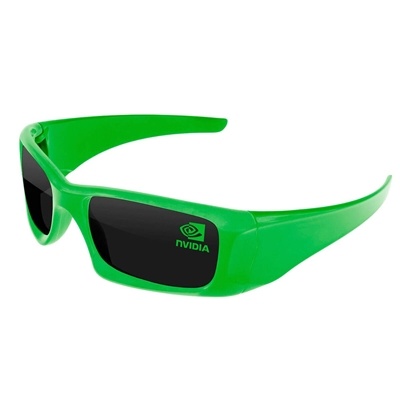Eco-Friendly Wrap Sunglasses with Silk Screen Imprinted Logo | 100% Recycled UV Glasses