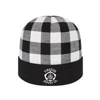 Plaid Knit Cap with Solid Cuff | Embroidery | Custom Promotional Caps