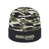 Vintage Tiger Camouflage Knit Cap | Solid Color Cuff - Custom Embroidery
