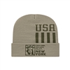 Patriotic Knit Cap with Cuff | Custom Embroidery | Support Wounded Veterans