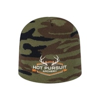 Woodland Camouflage Knit Beanie | Custom Embroidery | Outdoor Winter Promotions