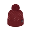 Diagonal Dash Knit Cap with Ribbed Cuff | Custom Embroidery Available