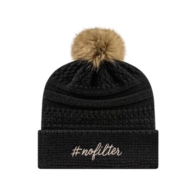 Cable Knit Cap with Cuff | Custom Embroidery Available | Winter Beanie