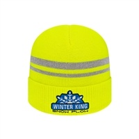 Reflective Knit Cap with Cuff | Custom Embroidered Beanies | Promotional Hats
