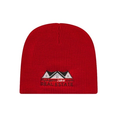 Waffle Beanie | Custom Embroidered | Acrylic & Acrylic | Polyester Blend