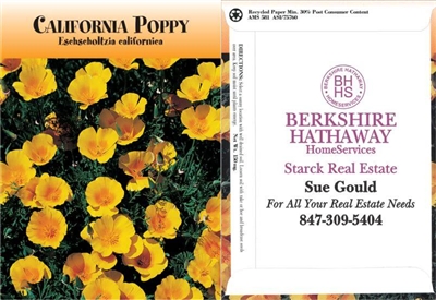 California Poppy Personalized Seed Packets