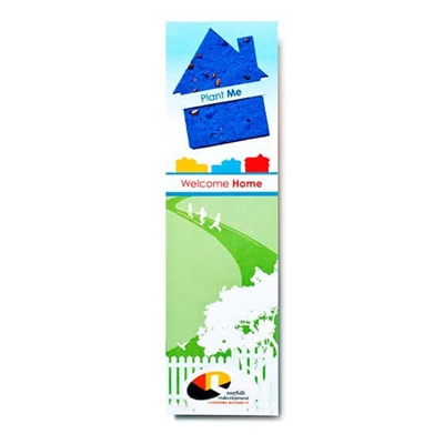 Custom  Bookmark with House Shaped Seed Paper