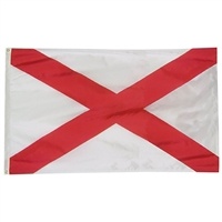 Polyester Alabama State Flag with Header and Grommets 5' x 8'
