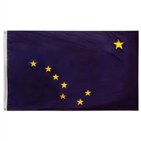 Alaska State Polyester Flag with Header and Grommets 4' x 6' | Heavy-Duty Outdoor Flag