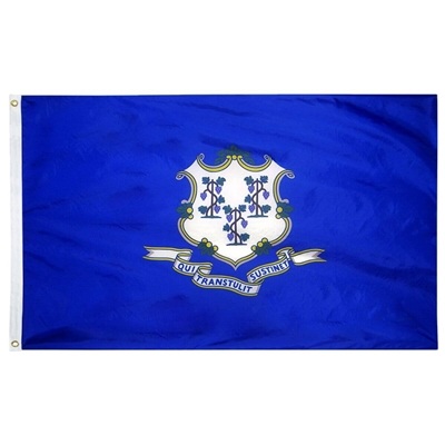 Connecticut State Flag 2' x 3' Nylon Flag with Header & Grommets