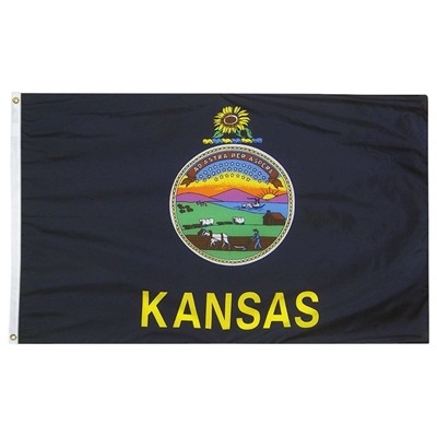 Kansas Nylon State Flag 2' x 3' with Header & Grommets | Outdoor & Indoor Flag