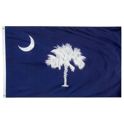 South Carolina State Flag 2' x 3' Nylon | Outdoor/Indoor Flag with Header & Grommets