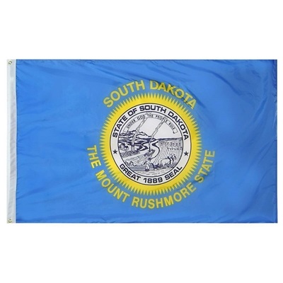 South Dakota State Flag 5' x 8' Polyester | Durable Outdoor & Indoor Flag with Header & Grommets