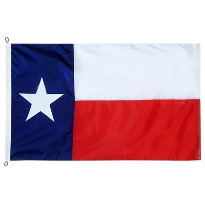 Texas State Flag with Rope & Thimble 8' x 12' Nylon |  Heavy-Duty Outdoor & Indoor Flag