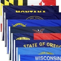 50 State Nylon Flag Set 2' x 3' | Header & Grommets with Outdoor or Indoor Flags