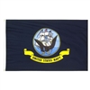 Nylon Navy Flag with Header & Brass Grommets â€“ 2' x 3' Military Flag