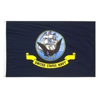 Nylon Navy Flag with Header & Brass Grommets â€“ 2' x 3' Military Flag