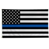 Nylon Thin Blue Line US Flag 3' x 5' with Header & Grommets