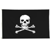 Nylon Jolly Roger Double-Sided Flag with Header & Grommets 6' x 10'
