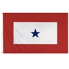 Blue Star Service Banner 3x5 | Nylon with Header & Grommets