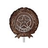 Durable Aluminum US Veteran Memorial Marker with Flag Holder