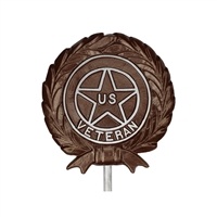 Durable Aluminum US Veteran Memorial Marker with Flag Holder