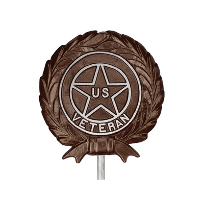 Durable Aluminum US Veteran Memorial Marker with Flag Holder