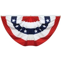 Polycotton Pleated Full Fan 3x6 | Printed Stars & Grommets
