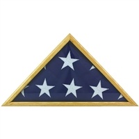 Veteran Oak Memorial Flag Display Case | Fits 5x9.5 Burial Flag