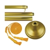 8ft Aluminum Flagpole Kit with Gold Base & White Tassels â€“ Indoor 3x5 Flag Set