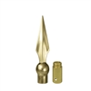 Gold Metal Flat Spear 7 1/2" |  Oak Parade Flagpoles with Ferrule