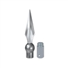 Silver Metal Flat Spear 7 1/2" |  Oak Parade Flagpoles with Ferrule