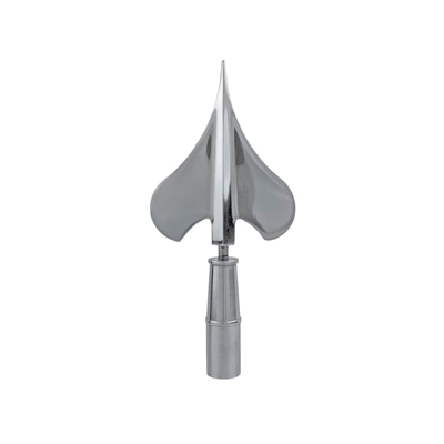 Silver Army Spear Finial | 8" Military Flagpole Topper for Parade Use