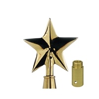 Texas Star Gold Aluminum Ornament â€“ 6 3/4" with Ferrule for Flagpoles
