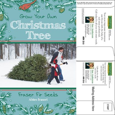 Fraser Fir Mailable Seed Packets | Custom Christmas Tree Seeds | Eco-Friendly | USA Made