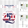 Custom Seedvertising America 250th anniversary mailable seed packets co-branded with real estate company logo by Sanzo Specialties