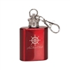 Red Stainless Steel Flask Keychain | 1oz | Custom Engraved Flask Keychain