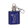 Blue Stainless Steel Flask Keychain | 1oz | Custom Engraved Flask Keychain