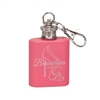 Pink Stainless Steel Flask Keychain | 1oz | Custom Engraved Flask Keychain