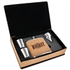 Stainless Steel Agglomerated Cork Flask Gift Set | 6oz | Custom Engraving Available