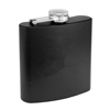 Matte Black Stainless Steel Flask | Custom 6oz Flask with UV Printing or Engraving