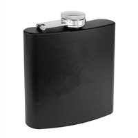 Matte Black Stainless Steel Flask | Custom 6oz Flask with UV Printing or Engraving