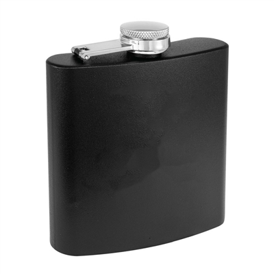 Matte Black Stainless Steel Flask | Custom 6oz Flask with UV Printing or Engraving