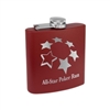 Matte Maroon Powder Coated Stainless Steel Flask | 6oz | Custom Engraving | UV Printing
