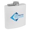 Matte White Stainless Steel Flask | Custom 6oz Flask with UV Printing or Engraving