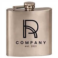 Laser Engraved Stainless Steel Flask | 6oz | Customizable | Food Grade